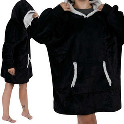 Hoodie Κουβέρτα Φούτερ με Εσωτερική Επένδυση, Κουκούλα και Τσέπη Καγκουρό XXL, 85x75 cm - Ruhhy