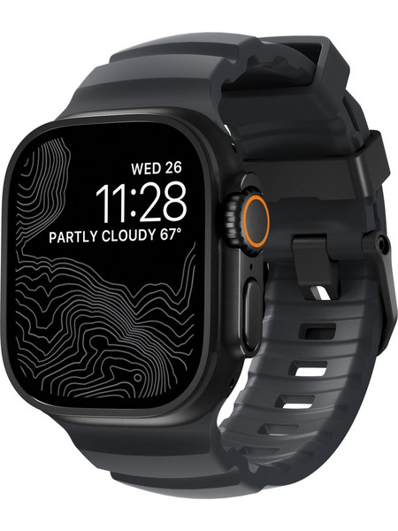 Nomad Rocky Point FKM Λουράκι Σιλικόνης Black / Storm (Apple Watch 42 / 44 / 45 / 49mm)