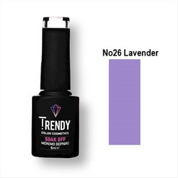 Trendy Soak Off 26 Lavender Ημιμόνιμο Βερνίκι Νυχιών 6ml