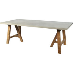 ERESOS ΤΡΑΠΕΖΙ CEMENT ΑΝΟΙΧΤΟ 200x100xH76cm