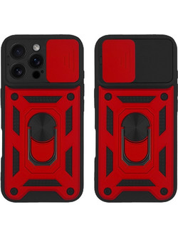 Sonique Ring Armor CamPro Θήκη iPhone 16 Pro Max Red