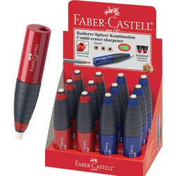 Ξύστρα & Σβήστρα Faber Castell Combi Φουξ Μπλε 184401