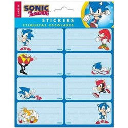 Grupo Erik Αυτοκόλλητες Ετικέτες 16τμχ 8x4cm Sonic The Hedgehog ELE0282
