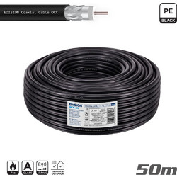 EDISION ΚΑΛΩΔΙΟ Coaxial OCX-50 CU AL Fca PE Μαύρο 50m 10633
