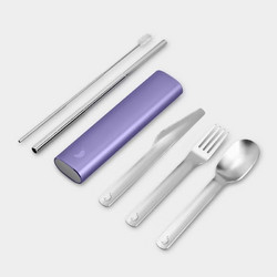 Chilly's Cutlery Set Lavender Σετ Μαχαιροπήρουνων & Καλαμάκι