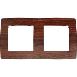 Πλαίσιο Διακόπτη 2 Θέσεων Prime 1000119106 Wood Effect Brown Aca