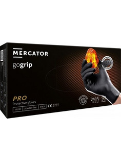 Amio - ΓΑΝΤΙΑ ΝΙΤΡΙΛΙΟΥ MERCATOR GOGRIP ΣΕ ΜΑΥΡΟ ΧΡΩΜΑ SMALL (S) - 50 ΤΕΜ. (MER20310/AM)
