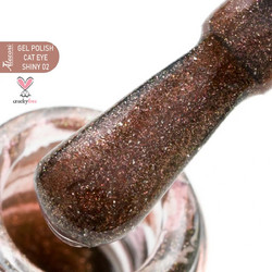Alezori Shiny 02 Glitter Cat Eye Ημιμόνιμο Βερνίκι Νυχιών