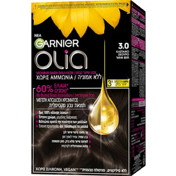 Garnier Olia 3.0 Καστανό Σκούρο Μόνιμη Βαφή Μαλλιών Χωρίς Αμμωνία 60ml