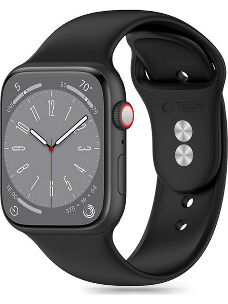 Tech-Protect Iconband Λουράκι Σιλικόνης Black (Apple Watch 42 / 44 / 45 / 49mm)