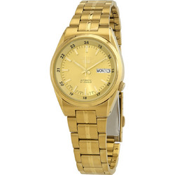 Seiko Ανδρικό Ρολόι Αυτόματο με Χρυσό Μεταλλικό Μπρασελέ SNK574J1