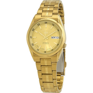 Seiko Ανδρικό Ρολόι Αυτόματο με Χρυσό Μεταλλικό Μπρασελέ SNK574J1