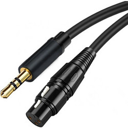 3.5mm 3 poles - XLR female audio cable 2m