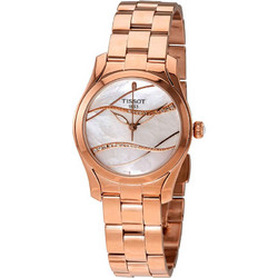 Tissot T-Wave Γυναικείο Ρολόι με Ροζ Χρυσό Μεταλλικό Μπρασελέ T112.210.33.111.00