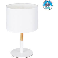 Globostar Bronx 01520 Πορτατίφ Ε27 Λευκό Φ25xΥ40cm