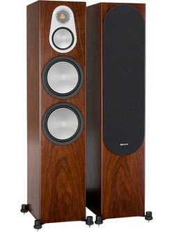 Monitor Audio Silver 500 7G Ζεύγος Ηχείων Hi-Fi Δαπέδου 250W 3 Δρόμων Natural Walnut