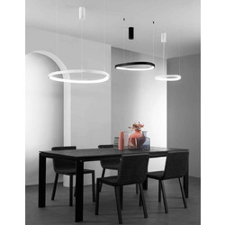 LUCE Κρεμαστό Φωτιστικό Οροφής Μονόφωτο LED με Ρυθμιζόμενο Λευκό Φως Μαύρο 8031414896745