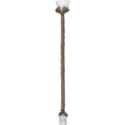 Heronia Lighting Rope Ring Κρεμαστό Φωτιστικό Οροφής με Σχοινί Ανάρτηση Λευκό 31-0956