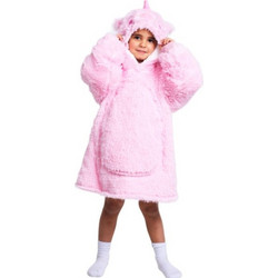 Noxxiez Φορετή Κουβέρτα Hoodie με Κουκούλα & Μανίκια Unicorn 3-6 ετών