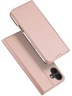 Dux Ducis Skin Pro Θήκη Book Δερματίνης για Apple iPhone 16 Ροζ Χρυσό