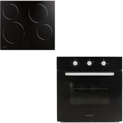 Davoline Εντοιχιζόμενος φούρνος με Εστία OHCS8004 Black Set Εντοιχισμού
