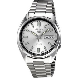 Seiko Ανδρικό Ρολόι Αυτόματο με Ασημί Μεταλλικό Μπρασελέ SNXS73K1