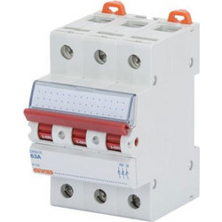 Gewiss GW96166 Τριπολικός Διακόπτης Ράγας 3P 63A 415V