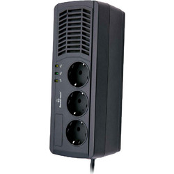 Powertech PT-AVR Σταθεροποιητής Τάσης 1000VA με 3 Πρίζες Schuko