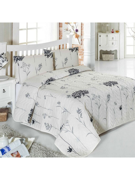 Κουβερλί Efil 143EPJ9486 (Σετ 3τμχ) Beige-Grey L'Εssentiel Maison Διπλό 200x220cm Βαμβάκι-Πολυέστερ