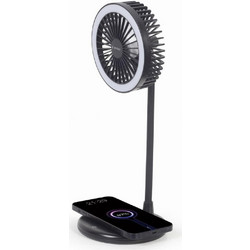 GEMBIRD DESKTOP FAN WITH LED LAMP AND WIRELESS CHARGER