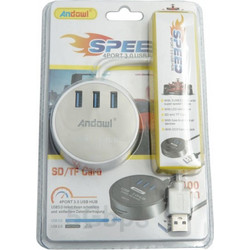 Andowl AN-Q-JC87 USB Hub 3.0 USB-A με 3 Θύρες USB-A
