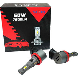 Λάμπες Led H8/H9/H11/H16 12volt 60watt 7200lm 2 Τεμάχια