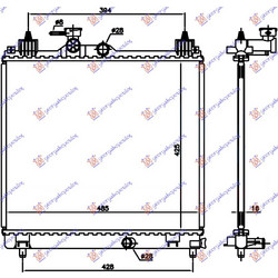 Ψυγειο Νερου 1.2 Βενζινη (425x485x16) (KOYO) Suzuki Ignis 20- - 799106300