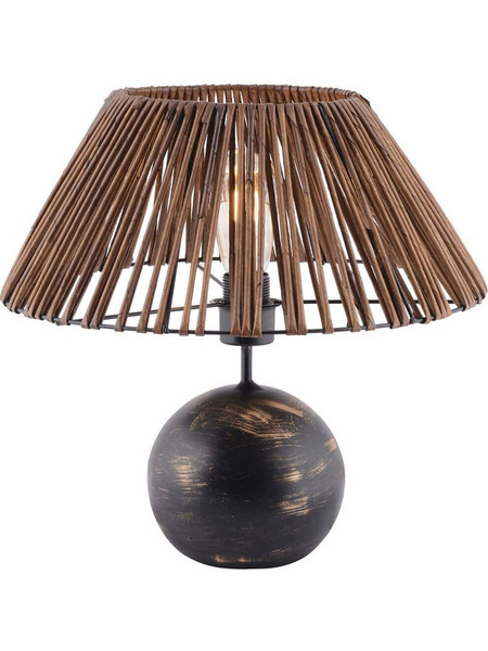 Φωτιστικό Επιτραπέζιο Balloon 390FLH2256 40x43cm 1xE27 40W Brown-Black Opviq