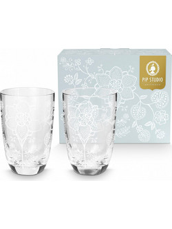 PIP STUDIO- ΣΕΤ/2 ΓΥΑΛΙΝΟ ΠΟΤΗΡΙ ΝΕΡΟΥ LILY & LOTUS 400ml