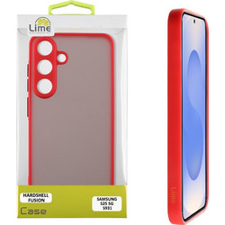 Lime Successories Lime Θηκη Samsung S25 5G S931 6.2'' Hardshell Fusion Full Camera Protection Red With Black KEYS