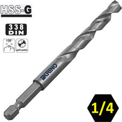 KRINO 010790150 Τρυπάνι Μετάλλων HSS-G με Υποδοχή 1/4 - O1.5x60mm