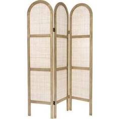 Παραβάν Διακοσμητικό Χώρου Με 3 Φύλλα Από Rattan, 120x1.7x170 cm