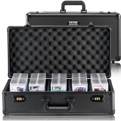 Κουτί αποθήκευσης VEVOR Graded Card Storage Box, 5 Slots, Graded Sports Card Holder case with Coded Lock Foam Dividers, for 162 Graded Card PSA 115 BGS Cards 130 SGC cards 585 Top Loaders or 999+ Loos