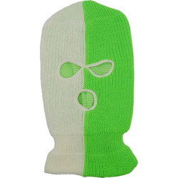 Ghetto Green/White Full Face Cover Double Color 3 Holes