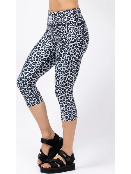 Eivy Pocket Tights 3/4 - Snow Leopard