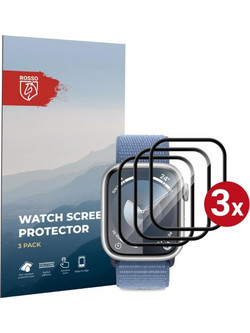 Hybrid Glass Apple Watch 9 / 8 / 7 41mm Rosso Watch Screen Protector Αντιχαρακτικό Προστατευτικό Υβριδικό Οθόνης 3 Τεμάχια - Black (8719246461125)