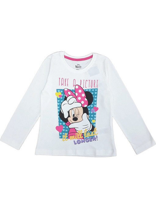 Disney Minnie Παιδικό T-Shirt Μακρυμάνικο Cream 8020396