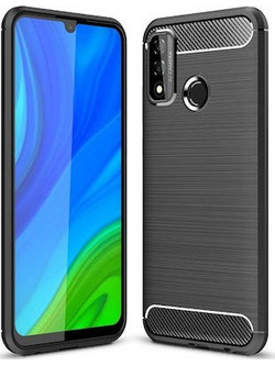 Θήκη TPU Σιλικόνης Carbon Style για Huawei P Smart 2020 - Μαύρο