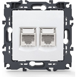 Prime πρίζα δικτύου RJ45 & τηλεφώνου RJ11 λευκό (1000113401)