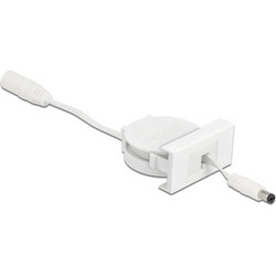 DELOCK module καλώδιο τροφοδοσίας Easy 45 81377, ανασυρόμενο 50cm, λευκό