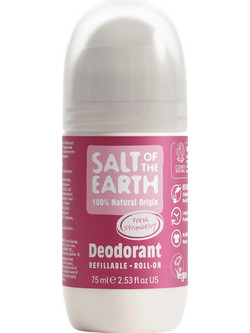 Salt of the Earth Vegan Sweet Strawberry Refillable Φυσικό Αποσμητικό Roll On Χωρίς Αλουμίνιο 75ml