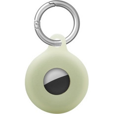Θήκη σιλικόνης για AirTag Dual-Side Hollow με μπρελόκ Luminous Green