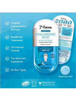 Montagne Jeunesse 7th Heaven Hyaluronic Acid Moisturising Sheet Μάσκα Προσώπου για Ενυδάτωση με Υαλουρονικό 1τμχ