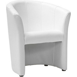 Diommi Πολυθρόνα Δερματίνη Λευκή TM-1 80-185